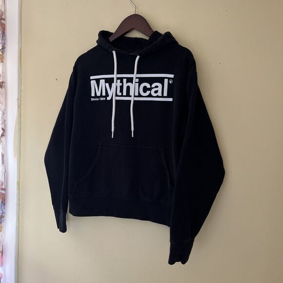 MYTHICAL The Minimalist Hoodie GMM Good Morning, Black/White- Size XS - Picture 3 of 6